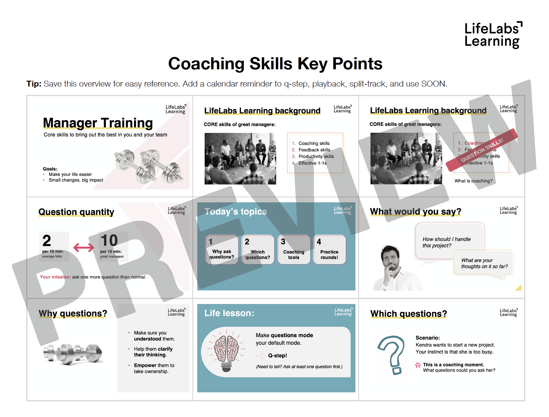 Coaching Skills Key Points